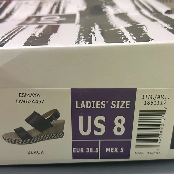 DV by Dolce Vita Esmaya Black Wedge Sandals – Women’s Size 8 – New in Box - Picture 12 of 12